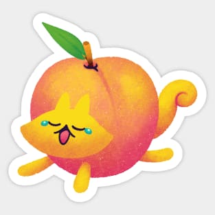 Peach Cat Sticker